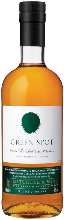 Green Spot Irish whiskey bottle