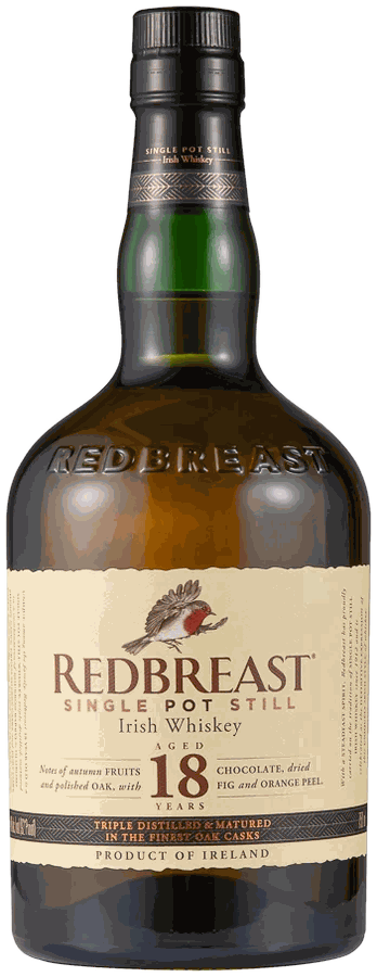 Redbreast 18 Year Old Irish whiskey bottle